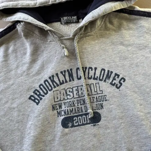 Vintage Y2K Brooklyn Cyclones Hoodie Gray Size L