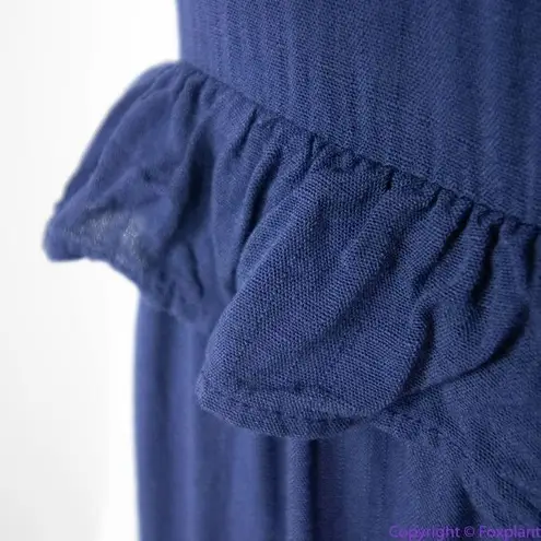 R Vivimos navy blue maxi tiered dress, size M Blue Size M