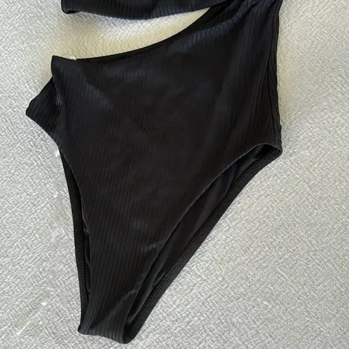 Vitamin A Cosmo Cutout One-Shoulder Rib One-Piece Swimsuit, Small, $170