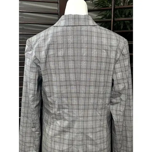 Nordstrom  Women's Gray Plaid Single Button Blazer M NWOT