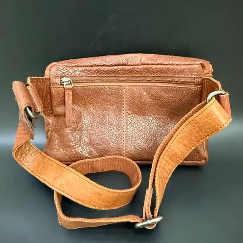 SPIKES & SPARROW Oregon Brandy Cognac Genuine Leather Waist Hip Bag Fanny Pack Brown