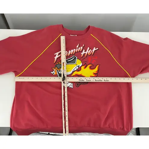 Cheetos Flamin Hot Crewneck Sweatshirt Graphic Print Red XXL
