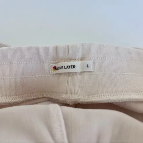 Marine layer Women's Cord Velour Wide Leg Pant Cream