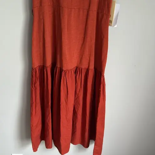 Nation Ltd NEW EVERLEIGH FRILLY DRESS IN CAYENNE SMALL