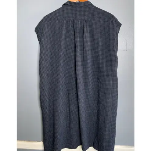 Hatch Maternity Blue Checkered Gingham Shirt Dress Tunic Garment Size 1 (Small)