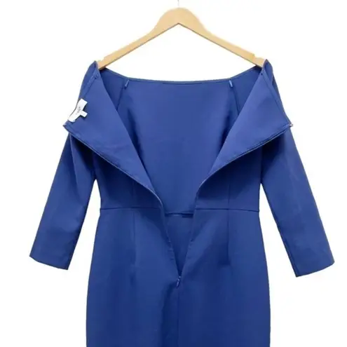 Likely Duchess Dress Royal Blue OTS Off The Shoulder Bodycon Midi Women’s Size 6