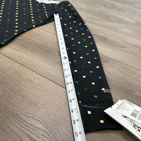 Burton Midweight V-Neck Layering Long Sleeve Top Black Print Size XS