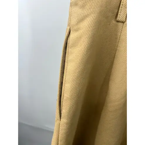 MOUSSY Women's V Neck Belted Waist Denim Dress Sleeveless Solid Khaki Size S 1 Tan