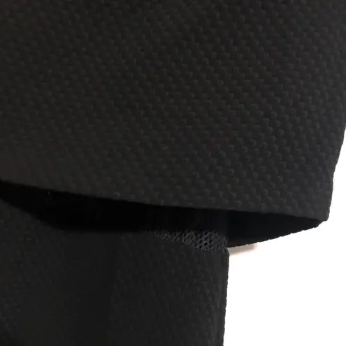 Sandro Paris Black Mesh Panel Knee Length Dress