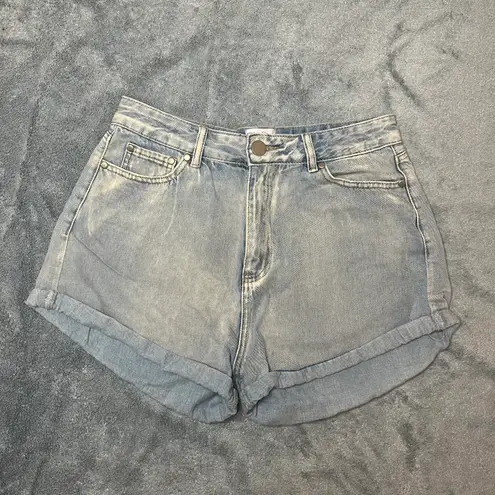 Princess Polly Light Wash Cuffed Mom Jean Shorts