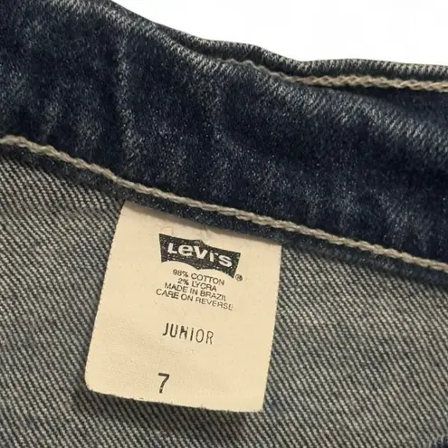 Levi's  vintage blue mid rise stretchy jean denim shorts