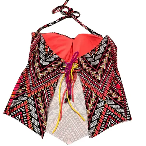 by Becca Virtue Geometric Tribal Handkerchief Tankini Swim Top size D