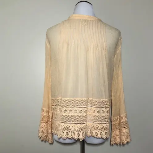 Free People  Open Knit Lace Cardigan