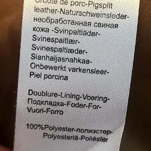 Jessica London Vtg Sz 16 Genuine Suede Leather Tan Jacket Open Front Fringe