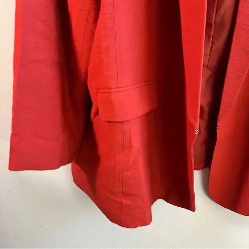 City Chic Blazer Essence Longline Jacket in Rust Orange-Red Sz 24 (XXL) NWT