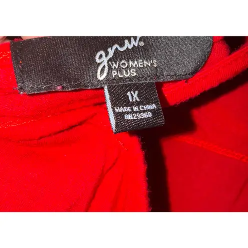 Gnw Lace Tank Layering Top Women's 1X Y2K Red Cami Camisole Stretch Fairy Grunge Size XXL