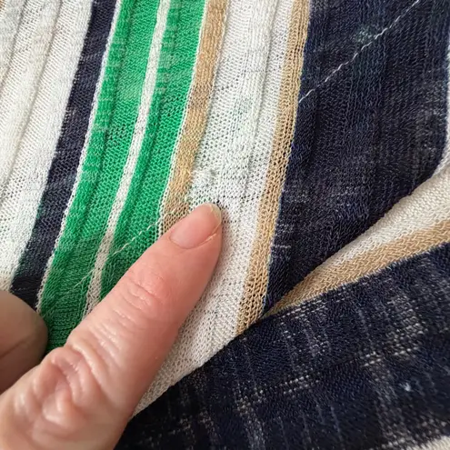 Chico's Travelers Striped Open Cardigan Size 3 XL Lightweight Sheer Boho Stretch