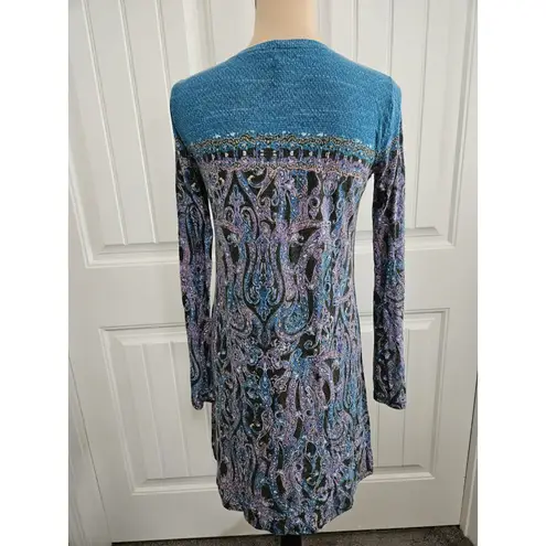 NEW BCBGMAXAZRIA ELM COMBO JEANNA BAROQUE PAISLEY Sheath DRESS SIZE XS