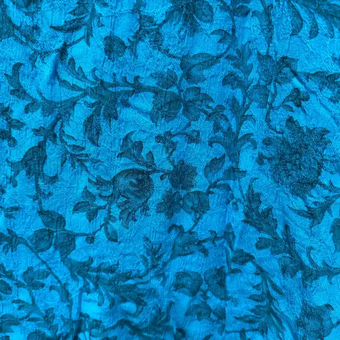 Sag Harbor Vintage Blue Green Floral Lightweight Boho Hippie Midi Skirt Sz 14