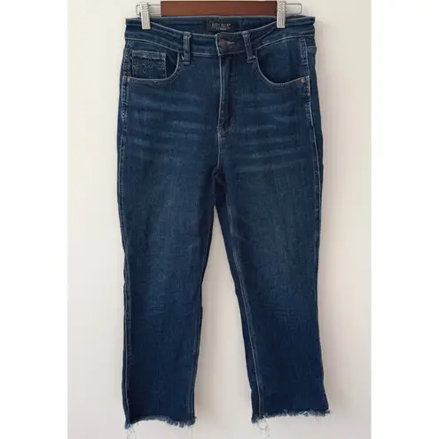 Judy Blue Women's Betsy Hi-Rise Cropped Straight Fit w/ Side Slit Jeans Sz 7/28