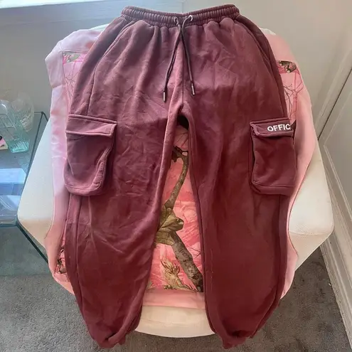 Boohoo brown cargo sweatpants