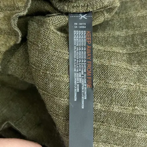 Urban Outfitters Out From Under Olive Green Lila Ribbed Faux Wrap Brushed V Neck Lounge Top NWT