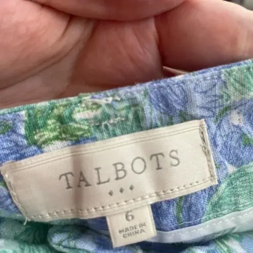Talbots  Floral Linen Shorts Super Cute! Size‎ 6 EUC