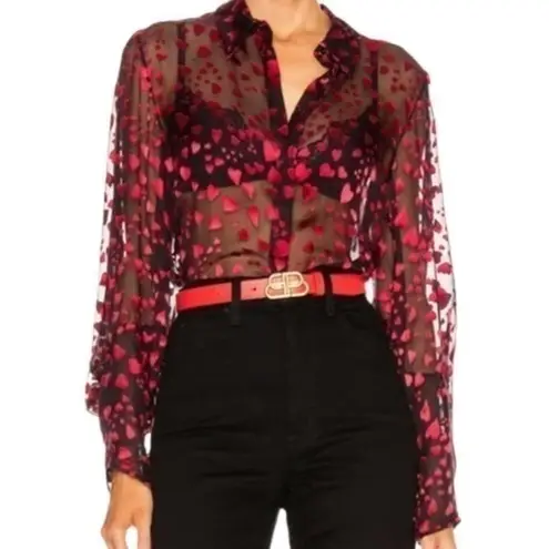 Saloni Joana Blouse in Hearts
Size 4
Sold Out on Revolve New with Partial Tag Black
