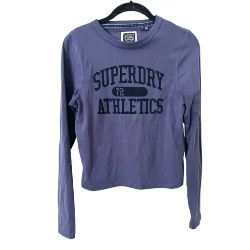 Superdry Athletics Slim Fit Long Sleeve Navy Sz 6