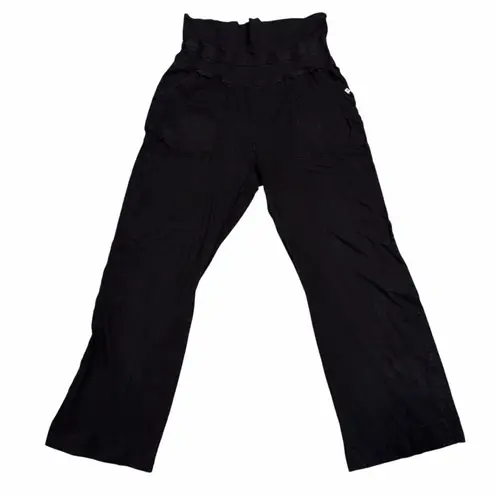 Pact Black Wide Leg High Waist Pants size Large