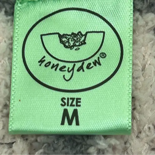 HoneyDew | Chenille Plush Gray Pink Stars Pajama Lounge Pants NWT Size M Size M