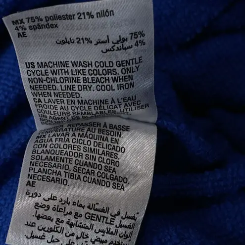 INC International Concepts SZ 0 Cropped Romper Jumpsuit Stretch Pockets Blue