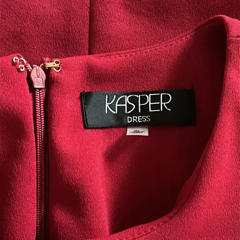 Kasper Red and White below the knee Dress