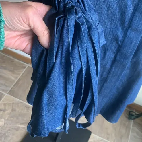 C/MEO COLLECTIVE denim button down blouse