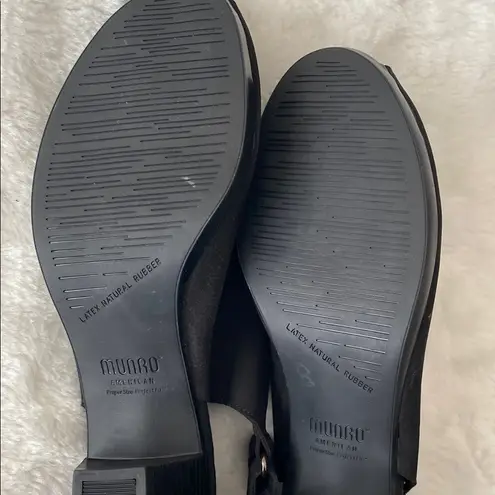 Munro Black Heels with Cage Design