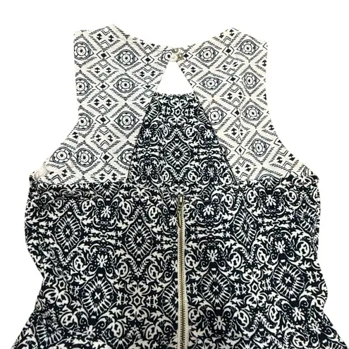 Rewind Blue Dress Sleeveless Zipper Stretchy Knit XS