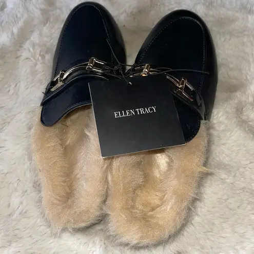 Ellen Tracy faux fur lined slides size 5/6