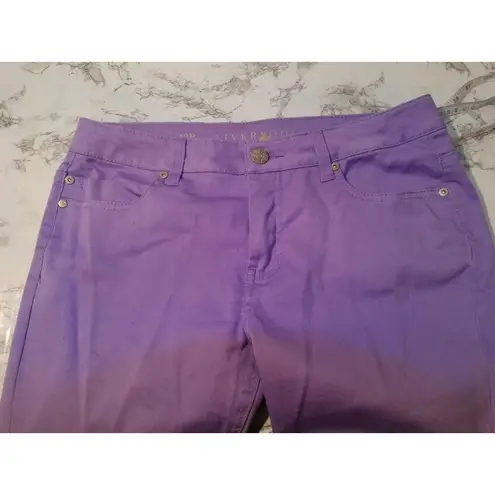 Liverpool Womens Abby Ankle Skinny Jeans Lavender Size 12P