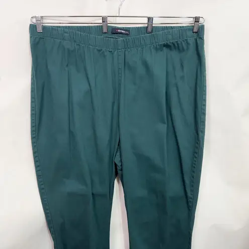 Denim 24 7 Roamans Plus Size 30WT Jeans Tall Elastic Waist Green Straight 1012 Size 30W