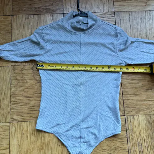 Alexander Wang x Uniqlo Heattech Ribbed Mockneck Bodysuit, Grey, Size S - Image 10