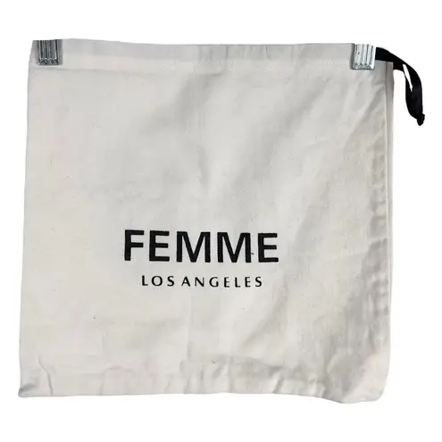 Authentic Femme Los Angeles Dust Bag Drawstring White 12x11 Solid 442