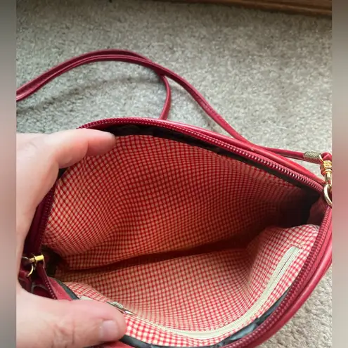 Women’s Small Cherry Red “I Can Never Have Enough” Embroidered Shoulder Bag