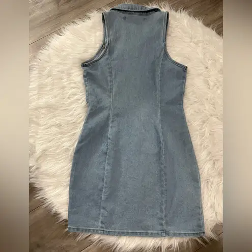 Tinseltown Women's Zipper-Front Sleeveless Racer Dress Size S