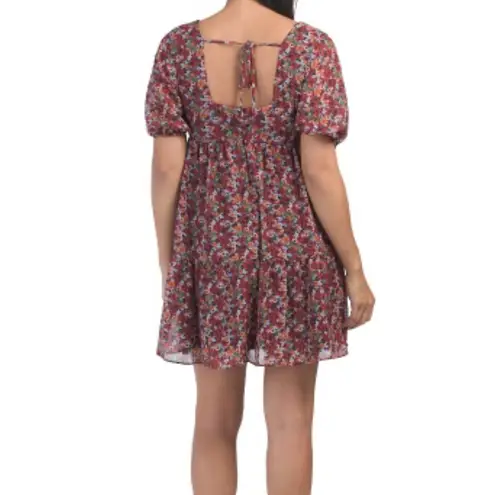 BCBGeneration  Square Neck Floral Babydoll Dress Size 8 NWOT