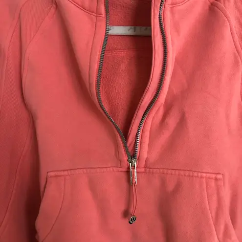 Lululemon Scuba Oversized Half-Zip Hoodie Raspberry Cream M/L 🍋