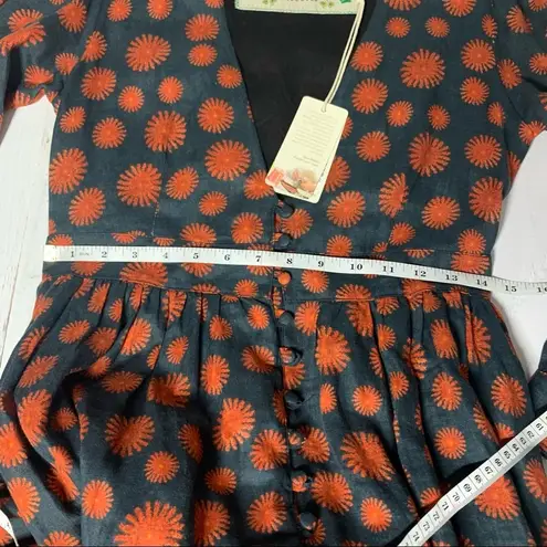 Agua Bendita Frambuesa Erizos Linen maxi dress Size Small