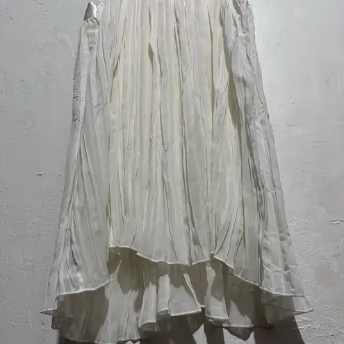 Victoria's Secret Womens Ivory Lace Pleated Chiffon Slip Size XL