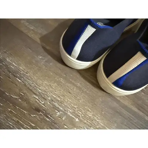 Rothy’s ORIGINAL Navy Knit Business Casual Quiet Luxury Minimalist Sneakers 9.5 Blue