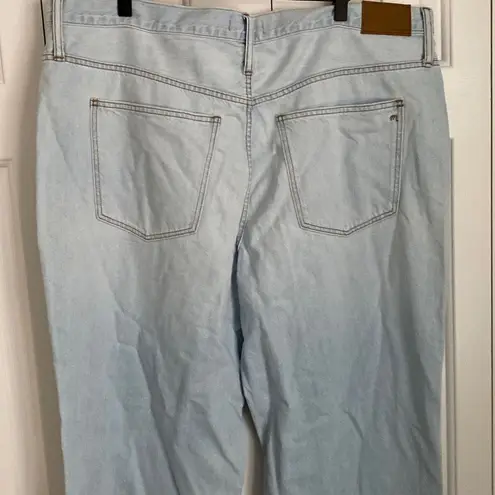 Madewell  The Slouchy Boyjean in Wrightlane Wash: Ripped Edition Size 33 NWT