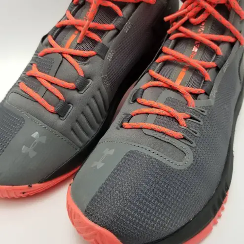 Under Armour  Drive 4 High Top Basketball Sneaker Shoes Gray Black 1298309-040